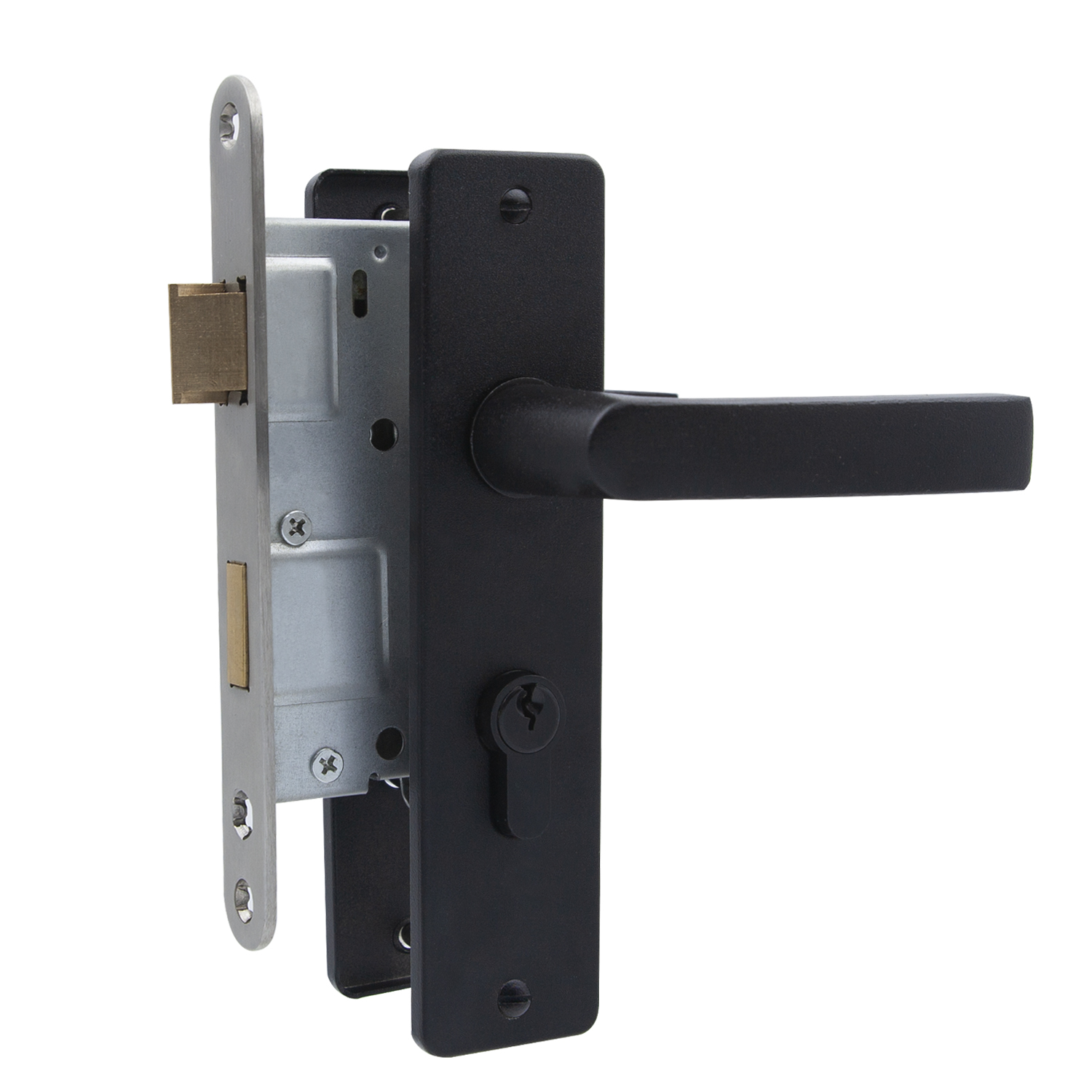 COMPLETE DEURSET ZWART – Inclusief insteekslot, cilinder PZ55 en 3 sleutels | Sloten & Cilinders | Slotman Solutions