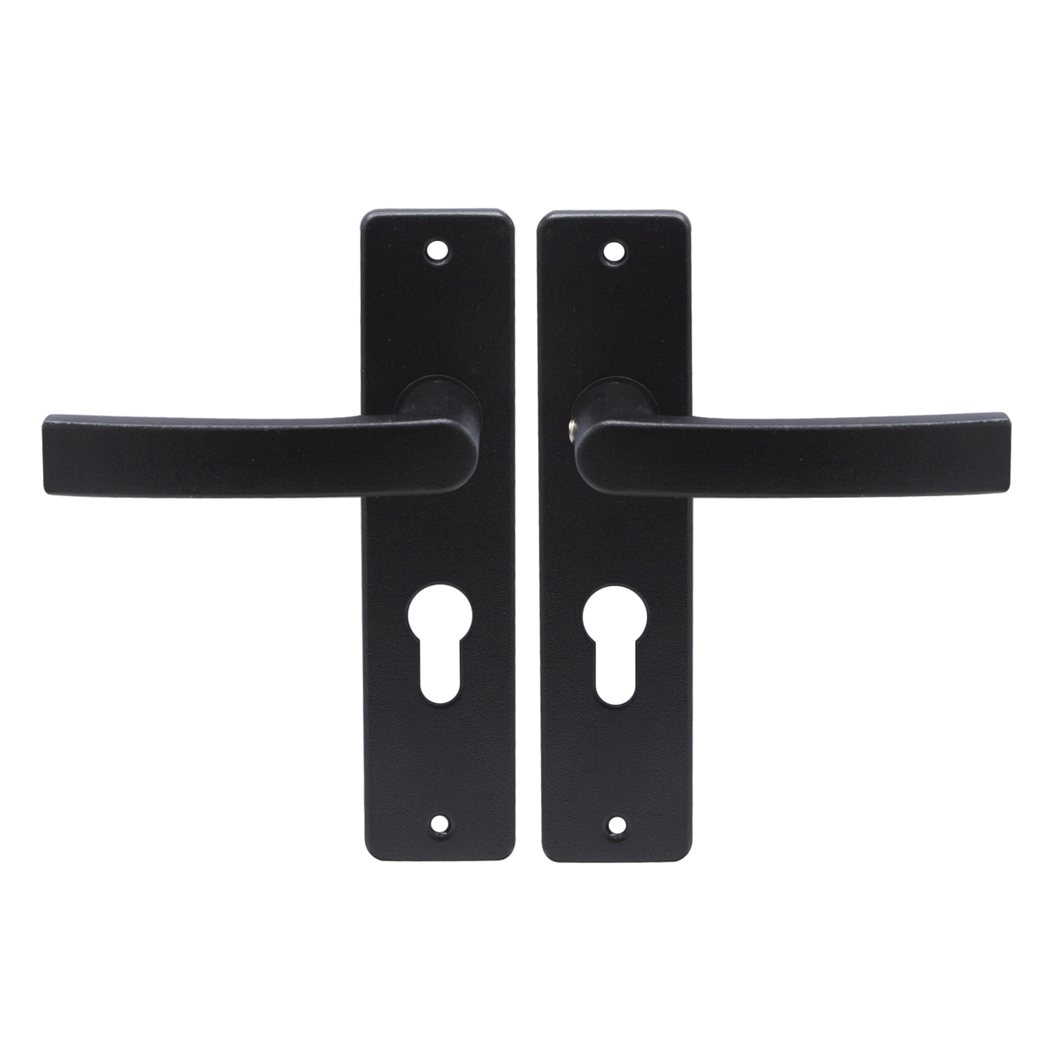 Deurbeslag Zwart – Cilindergat PZ55 · aluminium 180x41 mm | Sloten & Cilinders | Slotman Solutions